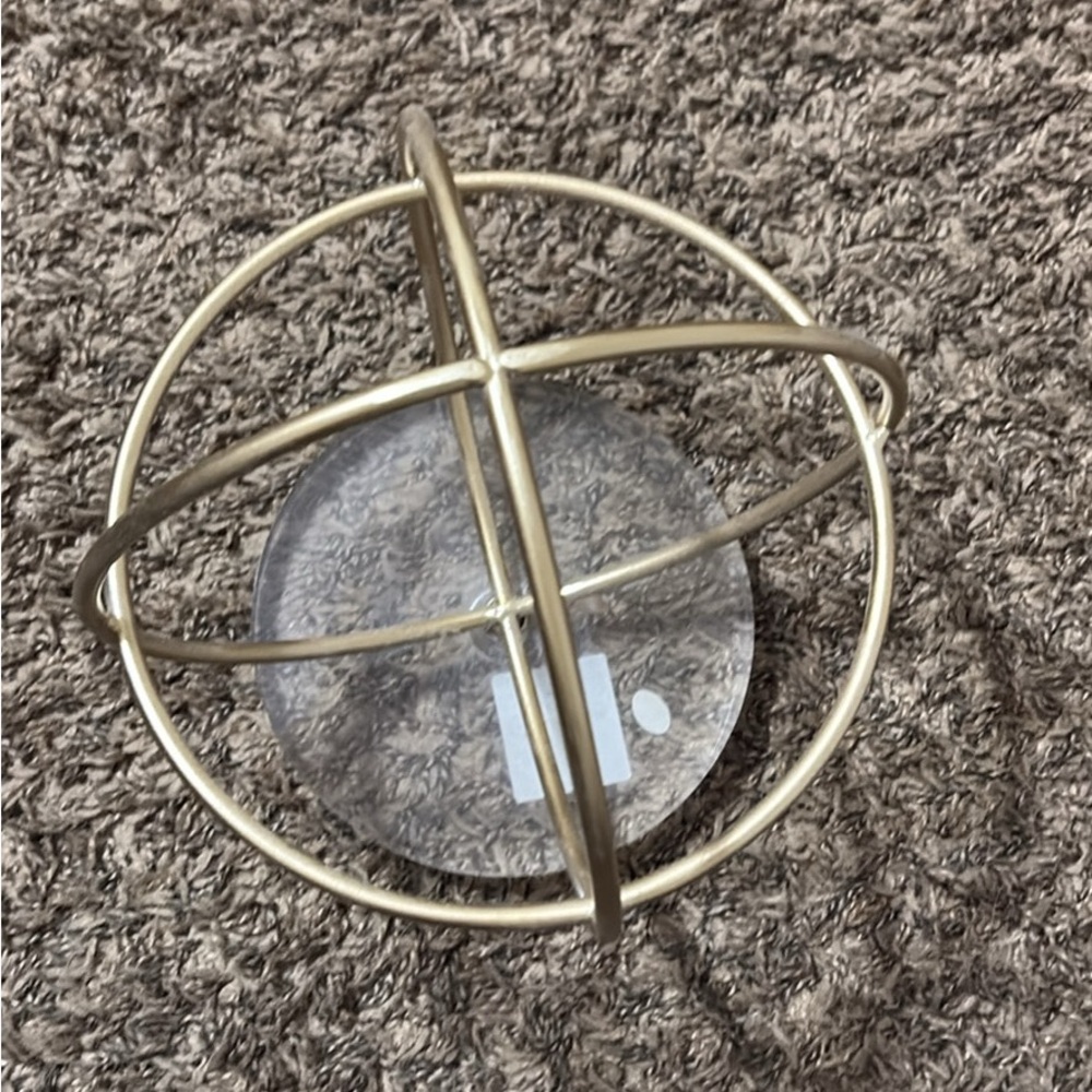 Gold and Clear Decorative Orb